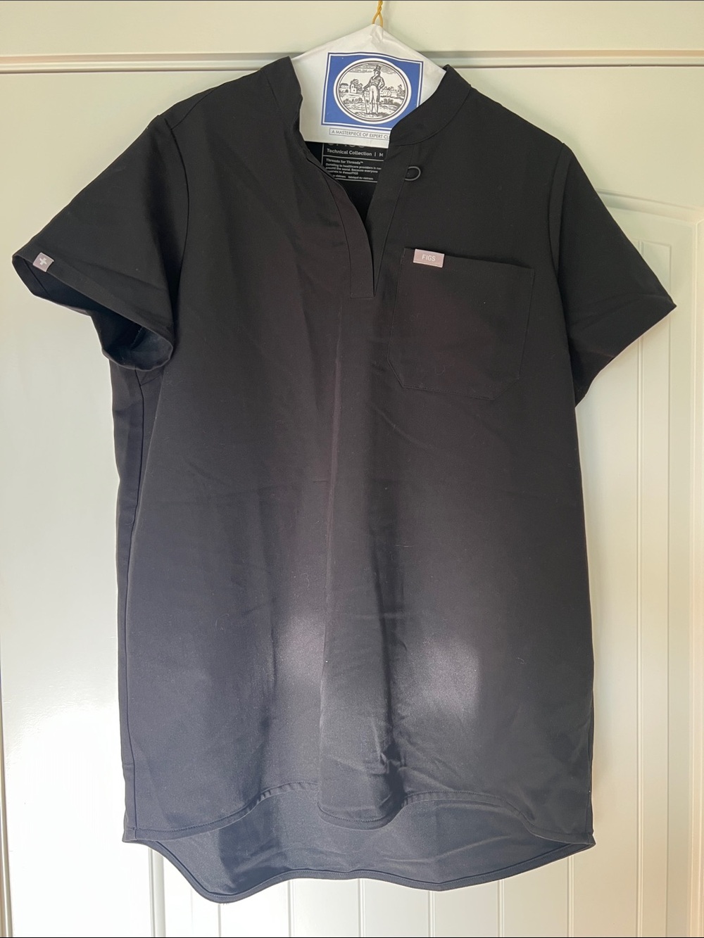 Figs Women’s Maternity Black Scrub Top